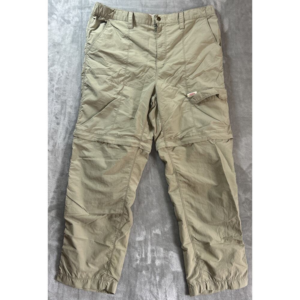 Berkley Convertible Hiking Pants Mens Large Beige Cargo Ripstop Outdoor Fishing